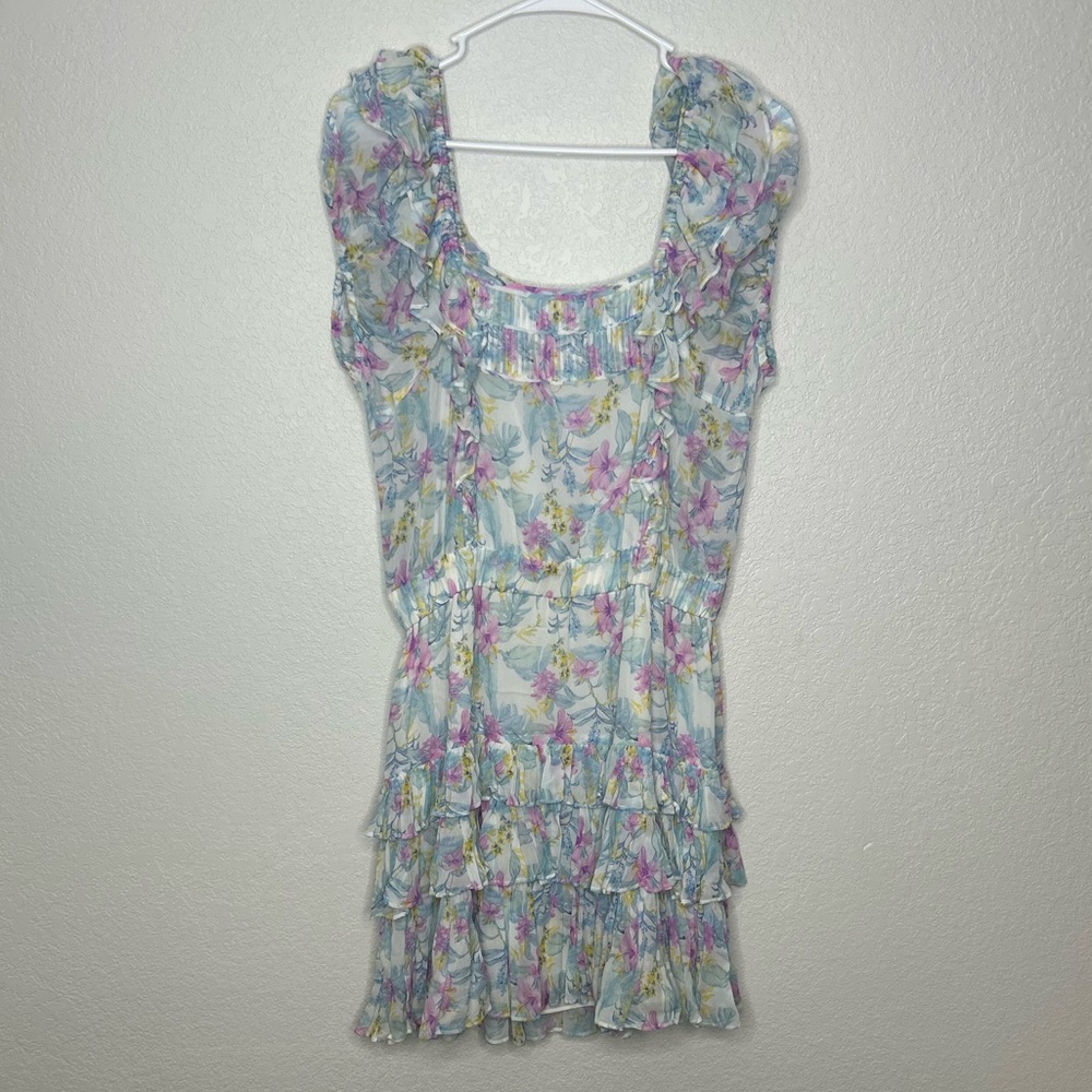 LoveShackFancy floral mini dress